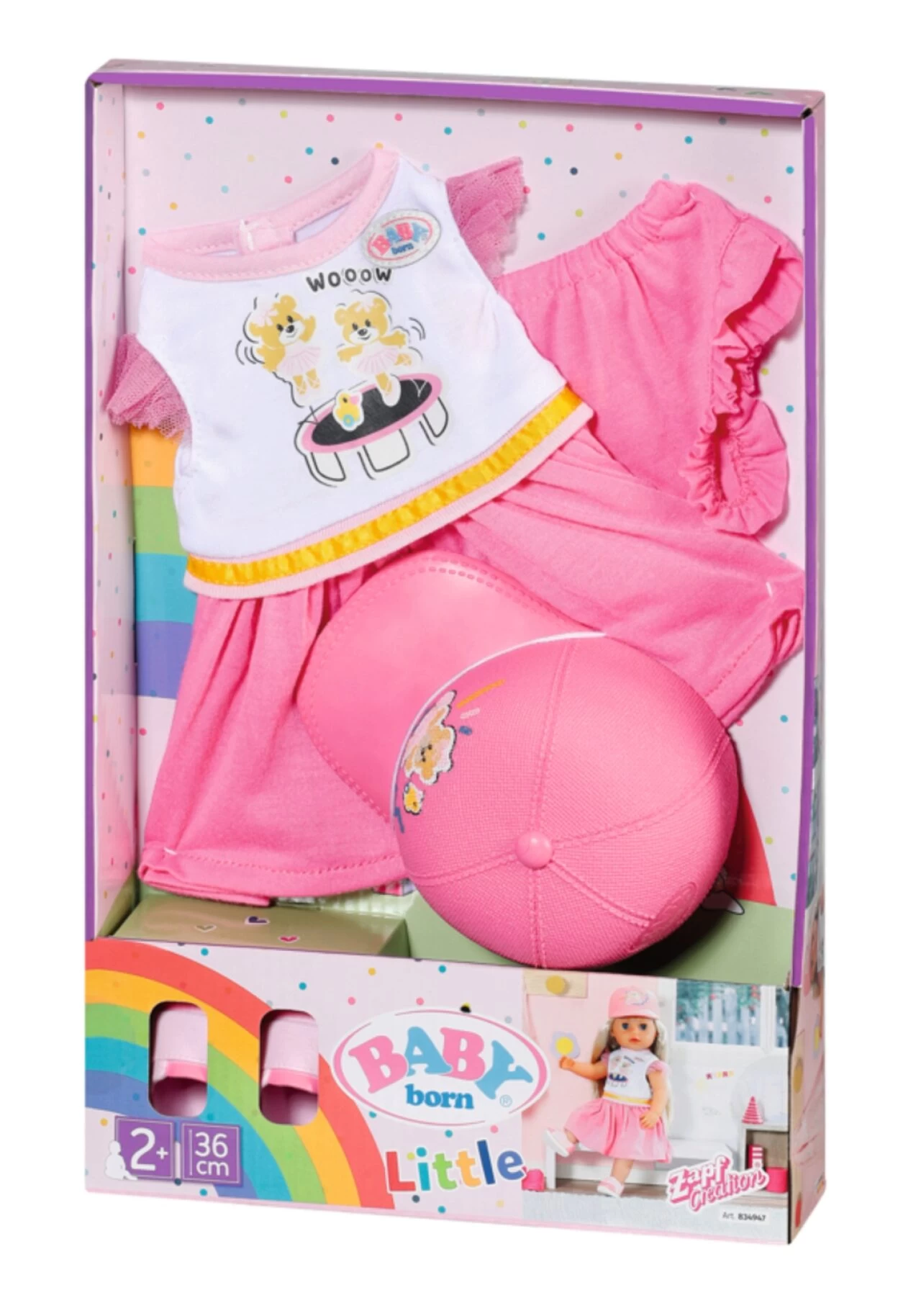 ZAPF 834947 BABY Born Kindergarten Basecap Set 36 Cm – Bild 2
