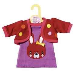 ZAPF 870532 Dolly Moda Strickkleid Mit Jacke 43 Cm