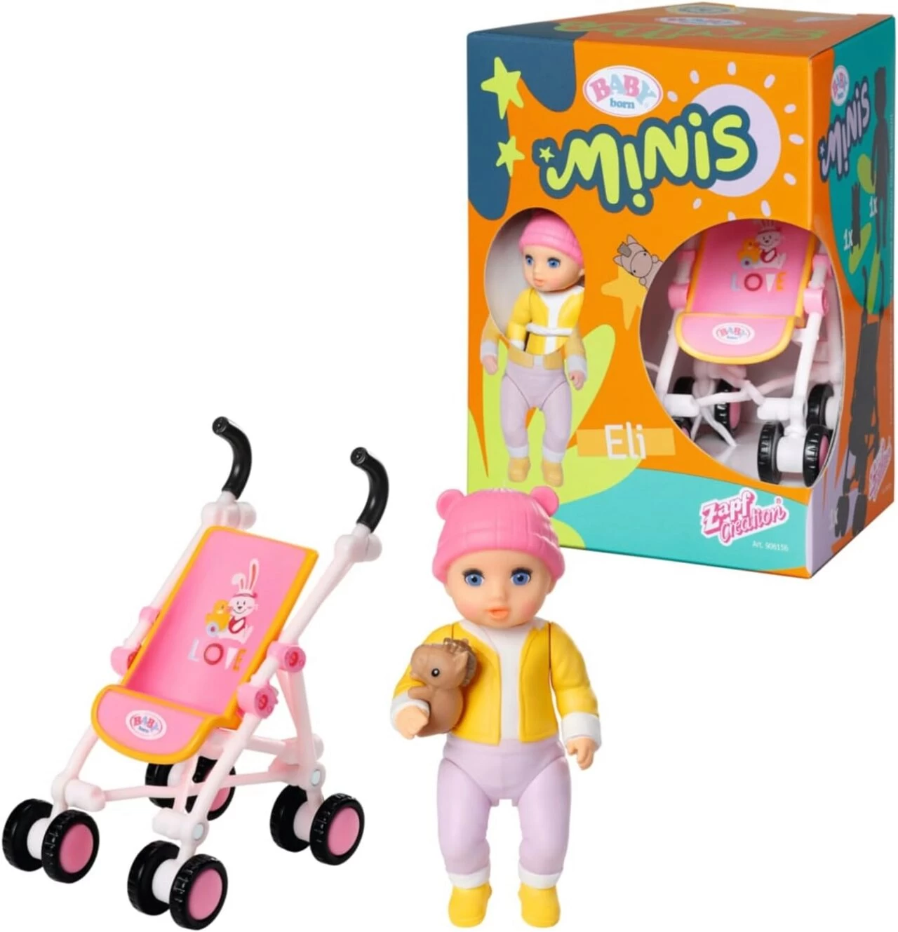 ZAPF 906156 BABY Born Minis - Playset Stroller – Bild 4